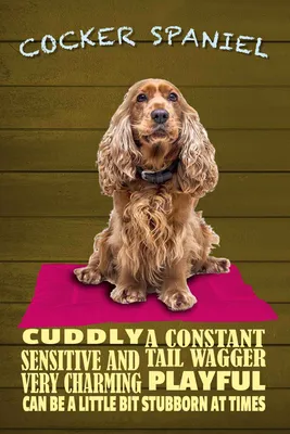 Produktbild von vianmo Holzschild 18x12 cm Cocker Spaniel Hund cuddly Tier Haustier