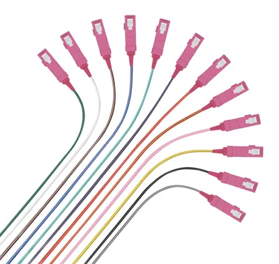 Produktbild von helos Faserpigtail 12 x SC OM4 50/125µm, easy strip, 2,0m