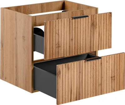 Produktbild von Eleganter 60cm Waschtischunterschrank mit 2 Schubladen - Badmöbel