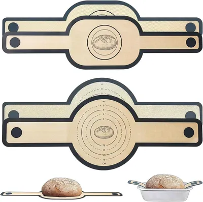 Produktbild von Silikon Backmatte 6er-Set, mit Griffen, hitzebeständig bis 250°C, für Sauerteigbrot