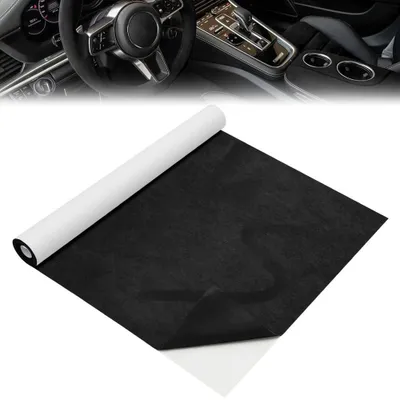 Zdjęcie produktu dla Materiał obiciowy: imitacja zamszu - sztuczna skóra - samoprzylepny - 40 x 200 cm - elastyczny - idealny do pojazdów/mebli - tkanina
