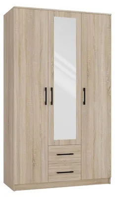 Obrázok produktu pre raumhirsch Moderná šatňová skriňa Romana, 120 cm, so zrkadlom a 2 zásuvkami