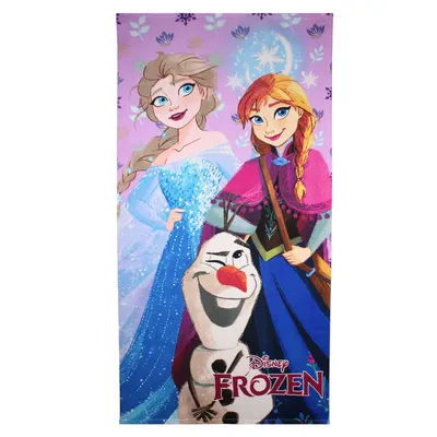 Produktbild von Frozen XL Badetuch Strandtuch Handtuch Badehandtuch Elsa Olaf Anna 70x140cm