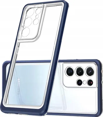 Immagine prodotto di Custodia Clear 3In1 per Samsung Galaxy S23 Ultra Cover in silicone con cornice blu
