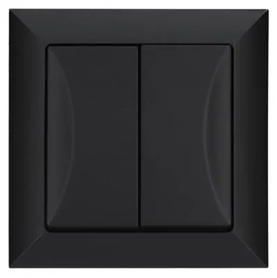 Image de Interrupteur de volet roulant encastré, modèle Pola, couleur noire, référence 33139