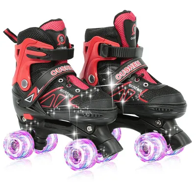Produktbild von Kinder Inline Skates mit Leuchtenden Rädern Verstellbar Größe S : 27-32