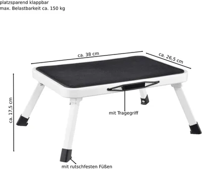 Produktbild von Einstufiger Tritt Stufe Tritthocker Klapptritt Hocker Erhöhung