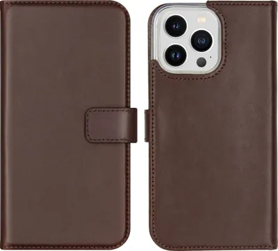 Produktbild von Selencia Echtleder Klapphülle iPhone 14 Pro Max - Braun