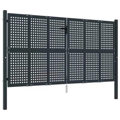 Zdjęcie produktu dla vidaXL Brama ogrodowa stalowa antracyt 300x150 cm