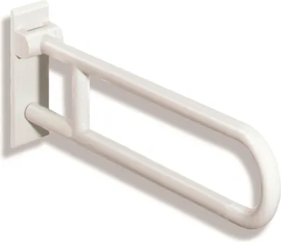 Produktbild von HEWI Stützklappgriff drehb. Ser 801, L:850mm, Stahlkern reinweiß