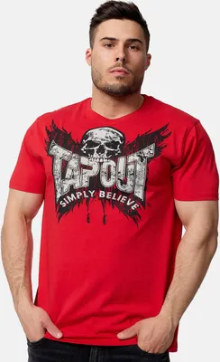 Productafbeelding van Tapout Creston T-shirt met korte mouwen, rood, heren, maat L, rood