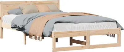 Obrázok produktu pre Rám postele Prírodná 140 x 190 cm Masívne borovicové drevo
