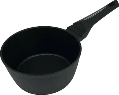 Produktbild von Stieltopf ø16 cm antihaftbeschichtet Topf in Schwarz mit ergonomischem Griff