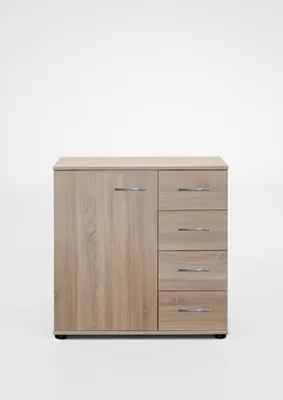 Produktbild von Kombikommode >Anna< in EICHE SAEGERAU-NACHBILDUNG - 81x83x41cm (BxHxT)