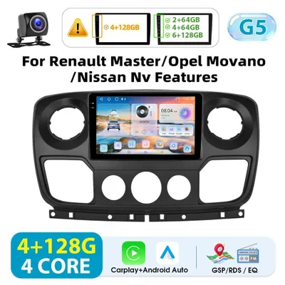 Obrázek produktu pro Autorádio s Androidem a CarPlay pro modely Viano/Vito 2010–2015 – 2-DIN – dotykový displej 25,4 cm – 4G LTE – 128 GB – GPS, Wi-Fi, FM – zadní kamera – žlutá