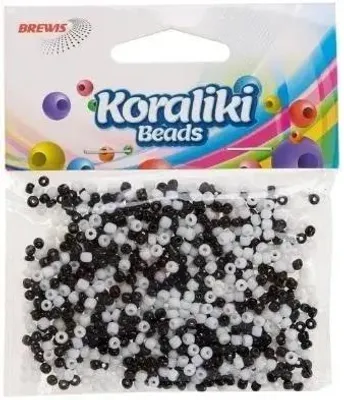 Productafbeelding van Acrylkralen voor piercings, wit en zwart, 35 mm - Brewis