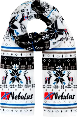 Immagine prodotto di Sciarpa norvegese Nebulus FREDDY, riscaldante, morbida e accogliente, P5981 - Unisex, bianco-nero, taglia unica