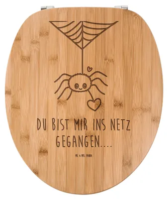 Produktbild von Mr. & Mrs. Panda Toilettendeckel Spinne Agathe Liebe - Transparent - Geschenk, Liebesbeweis, WC Brille, WC-Brille, Klobrille, Bambus Klodeckel, Liebesgeschenk, Verliebt