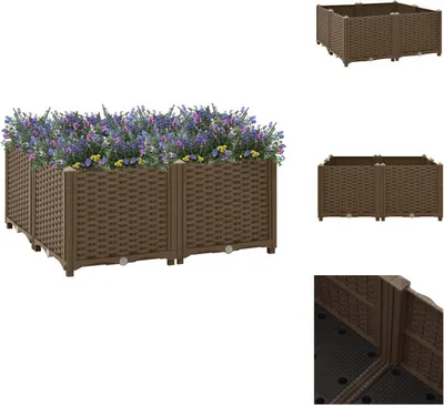 Produktbild von vidaXL Hochbeet 80x80x38 cm Polypropylen -  Blumentöpfe & Pflanzgefäße