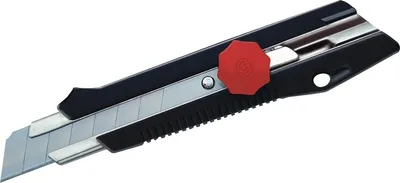 Produktbild von Cutter Klinge 18mm schwarz/rot Metallführung Packung mit 10 Stück