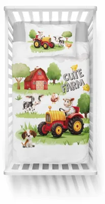 Produktbild von Bettwäsche, Kinderbettwäsche, Baumwolle 100x135 5509a Bauernhof