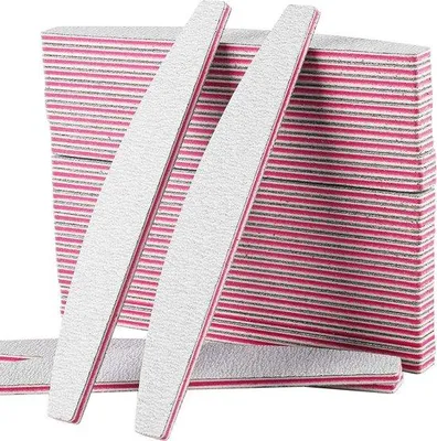 Produktbild von Famanu Nagelfeilen Set 50 Stück - Professionelle doppelseitige 100/180 für Gelnägel und Maniküre