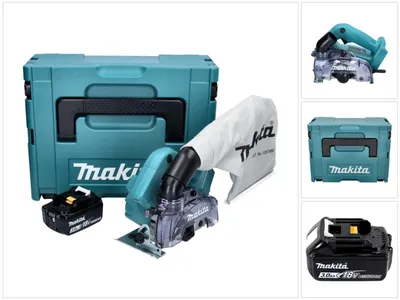 Productafbeelding van Makita DCC 500 F1J accu diamantsnijder 18 V 125 mm borstelloos + 1x accu 3,0 Ah + Makpac - zonder oplader