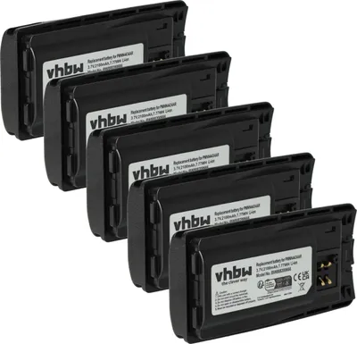 Produktbild von vhbw 5x Akku Ersatz für Motorola PMLN6394A, PMLN6394, MNN4453AR, PMNN4434, PMNN4434A für Funkgerät, Walkie Talkie (2100 mAh, 3,7 V, Li-Ion)