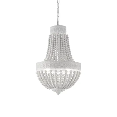 Obrázok produktu pre Shabby Chic-Provençal Monet Luster Biele drevo 6 svetiel E14