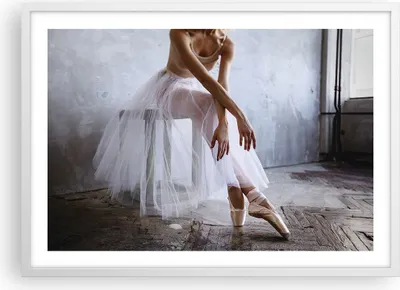 Produktbild von Gerahmtes Poster - Weißer Rahmen - Ballerina Ballett Studio - 70x50 cm - Wand Bild - Wanddeko - Wandbilder - Kunstposter - Wandposter - Bilderrahmen - Bilder - Kunstdruck - P2WAA70x50-4970