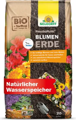 Produktbild von Neudorff NeudoHum BlumenErde 20L - torffreieErde, für Innen und Außen