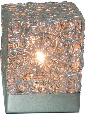 Produktbild von Tischlampe Cubus Nachttischlampe 10x10x13,5cm Tischleuchte Leseleuchte 230V