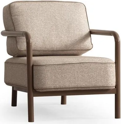 Obrázek produktu pro Moderner Beiger Sessel Einsitzer Designer Wohnzimmer Armlehnensessel