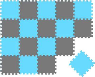 Produktbild von 18 Teile Baby Kinder Puzzlematte ab Null - 30x30 Puzzle Spielmatte Krabbelmatte