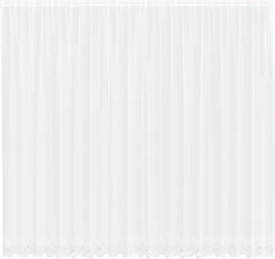 Produktbild von vidaXL Spitzenvorhang mit Vorhängen Floral Weiß 260 x 500 cm Polyester
