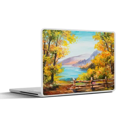 Produktbild von MuchoWow® Laptop Aufkleber Sticker Cover Malerei - Ölgemälde - Pflanzen - Natur 40x30 cm - Laptop Dekoration - Selbstklebend