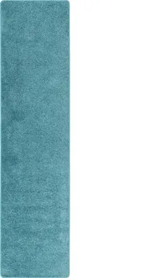 Produktbild von Hochflor Langflor Teppich Läufer Cottage Einfarbig, Größe:100x200 cm, Farbe:Petrol