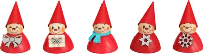 Produktbild von Weihnachts-Wippel, 5er Satz (4cm) von Seiffener Volkskunst