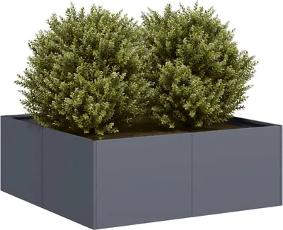 Produktbild von CLORIS Pflanzkübel Anthrazit 80x80x30 cm Stahl - Beete 860803