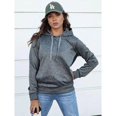 Imagen del producto de Sudadera con capucha para mujer, color gris oscuro, talla XL
