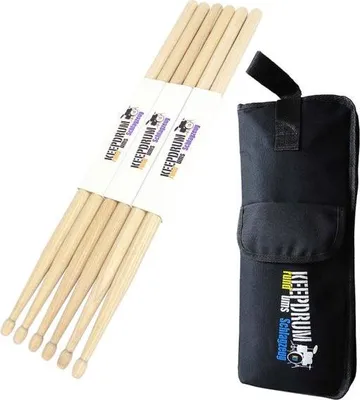 Produktbild von keepdrum 5A Hickory Schlagzeugstöcke 3 Paar mit Stickbag
