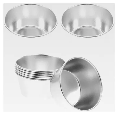 Produktbild von Kleine Kuchenformen aus Kohlenstoffstahl, 8 Stück, mit Antihaftbeschichtung, runde Muffinformen für Desserts und Backutensilien im Haushalt