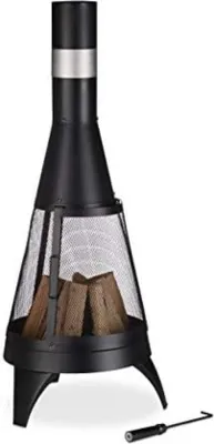 Produktbild von Famanu Feuerstelle Gartenofen - 120 x 45 x 45 cm - Schwarz