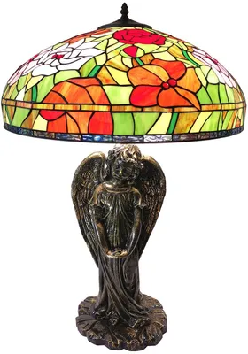 Produktbild von LumiLamp Tischlampe Tiffany Ø 57x83 cm E27-max 3x60W mehrfarbig