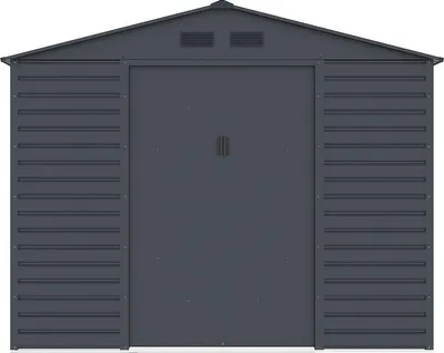 Produktbild von Gartenhaus aus verzinktem Stahl - Anthrazit - 5,40 m² - ADELMO