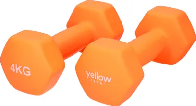 Produktbild von yellowSPORT yellowDUMBBELL - Kurzhantelset 2 x 4 kg - Orange - 1 Paar