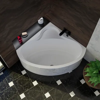 Image de ECOLAM baignoire d’angle BALA 120 x 120 cm + habillage en polystyrène | garniture de vidange Alcaplast | pieds + silicone