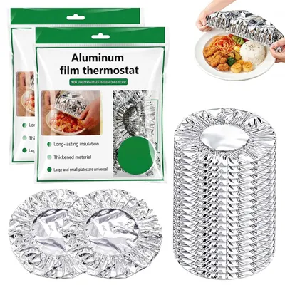 100er-Pack Alufolie-Abdeckungen, lebensmittelecht, wärmeisolierend, Typ B