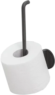 Produktbild von Tiger Tune Reserverollenhalter, Montage ohne Bohren dank integrierter Klebefolie, optional Befestigung zum Schrauben, Black Metal gebürstet/Schwarz, 54 x 230 x 94 mm
