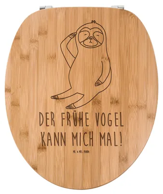 Produktbild von Mr. & Mrs. Panda WC Brille Faultier Vogel - Transparent - Geschenk, Spinner, WC-Brille, faul, Klodeckel, Klobrille, Toilettendeckel, Toilettenbrille, Sitz